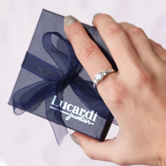 Hete verkoop π Lucardi - Dames Ring Met Zirkonia - Ring - Cadeau - Echt Zilver - Zilverkleurig π 7 Hete verkoop π Lucardi - Dames Ring Met Zirkonia - Ring - Cadeau - Echt Zilver - Zilverkleurig π - Afbeelding 5