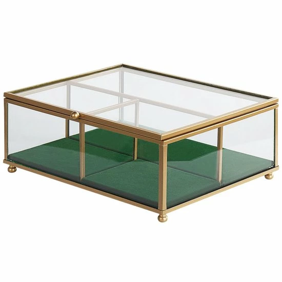 Promo 𧨠Beliani SAINTES - Sieradendoos - Goud - Glas π― 3 Promo 𧨠Beliani SAINTES - Sieradendoos - Goud - Glas π―