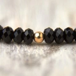 Top 10 😉 Kralen Edelstenen Armband Zwart Natuursteen - Onyx Goud Vergulde Armbanden Van Sophie Siero - Cadeauverpakking - 🤩 -Sieraden-horloges Winkel 550x550 456