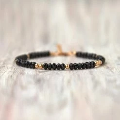 Top 10 😉 Kralen Edelstenen Armband Zwart Natuursteen - Onyx Goud Vergulde Armbanden Van Sophie Siero - Cadeauverpakking - 🤩 -Sieraden-horloges Winkel 550x550 457