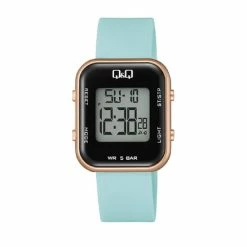 Goedkoopste 😍 Q&Q Model M207j008y-dameshorloge-digitaal-turquoise/rosekleur-2 Tijden-alarm-stopwatch-backlight-50 Meter Waterdicht 🤩
