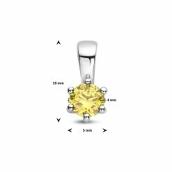 Top 10 🥰 Glams Ketting Met Geboortesteen Zikornia Geel November - Zilver 👏 -Sieraden-horloges Winkel 550x550 505