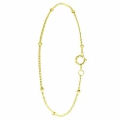 Beste deal 🤩 Lucardi - Dames Armband Bolletjes Mix&Match - Echt Zilver - Armband - Cadeau - 19 Cm - Goudkleurig 🎁