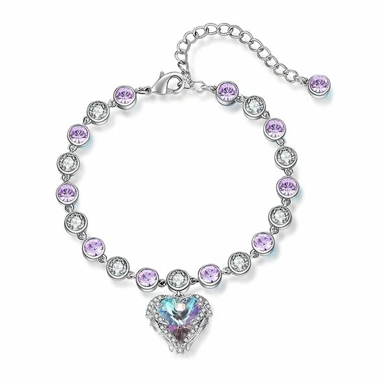 Kopen β¨ QoF Paarse Swarovski® Kristal Hart Armband π 3 Kopen β¨ QoF Paarse Swarovski® Kristal Hart Armband π