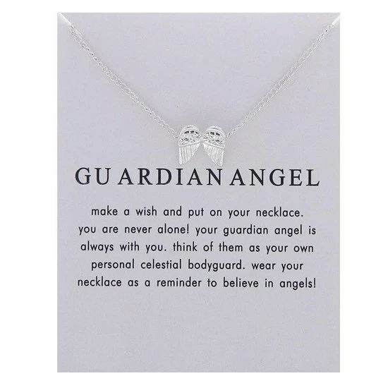 Beste Pirce ⌛ Kasey Guardian Angel Ketting - Vleugels Aan Hanger Ketting - Zilverkleurig ⭐ 3 Beste Pirce ⌛ Kasey Guardian Angel Ketting - Vleugels Aan Hanger Ketting - Zilverkleurig ⭐