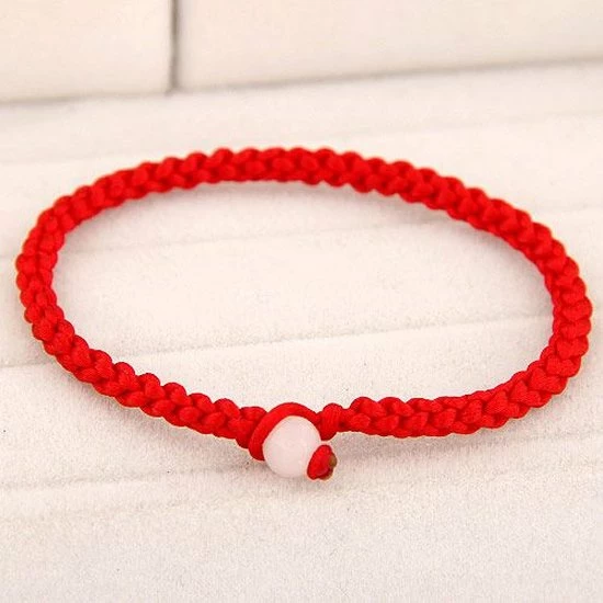 Begroting ⭐ Megasieraden - Rode Gevlochten Armband Met Kraal ✨ 3 Begroting ⭐ Megasieraden - Rode Gevlochten Armband Met Kraal ✨