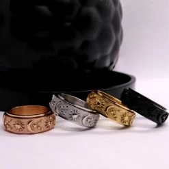 Uitgang 😀 Despora Anxiety Ring - (zon Maan) - Stress Ring - Fidget Ring - Draaibare Ring - Spinning Ring - Spinner Ring - Zilver Kleurig - (20.00 Mm / Maat 63) 👍 -Sieraden-horloges Winkel 550x550 616
