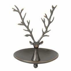 Aanbiedingen ✔️ Clayre & Eef Sieradenhouder Hert 12 Cm Grijs Ijzer Sieradenrekje Juwelenhouder Juwelenrekje 🌟