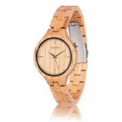 Groothandel ⭐ HOT&TOT | Oaklyn - Houten Horloge Voor Dames - Eikenhout - 32mm - Zilver 🤩