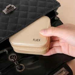 Top 10 🛒 Fliex - Sieradenetui - Mini Beautycase - Reisetui Sieraden - Wit ⌛ -Sieraden-horloges Winkel 550x550 675