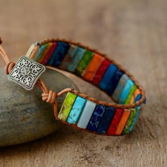 Beste recensies van π Zentana Bohemian Chakra Armband - Regenboog Jaspis - Overtuiging π― 5 Beste recensies van π Zentana Bohemian Chakra Armband - Regenboog Jaspis - Overtuiging π― - Afbeelding 3
