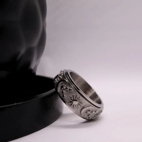 Uitgang π Despora Anxiety Ring - (zon Maan) - Stress Ring - Fidget Ring - Draaibare Ring - Angst Ring - Spinner Ring - Zilver Kleurig - (16.50 Mm / Maat 52) π 5 Uitgang π Despora Anxiety Ring - (zon Maan) - Stress Ring - Fidget Ring - Draaibare Ring - Angst Ring - Spinner Ring - Zilver Kleurig - (16.50 Mm / Maat 52) π - Afbeelding 3