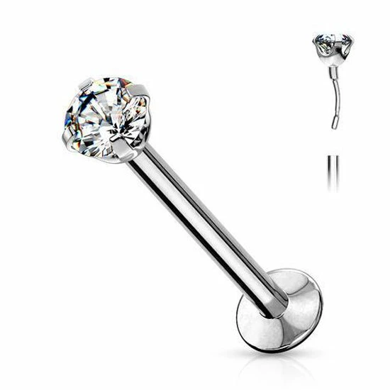 Nieuw ⌛ LMPiercings NL Piercing Push In - Witte CZ Ronde Steen 1X8 ✔️ 3 Nieuw ⌛ LMPiercings NL Piercing Push In - Witte CZ Ronde Steen 1X8 ✔️