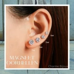 Gloednieuw 👏 Set Magneet -oorbellen- 6 Mm-Wit -Aqua- Roze- Geen Gaatjes Nodig- Charme Bijoux® 👍 -Sieraden-horloges Winkel 550x550 729