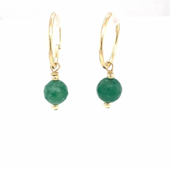 Groothandel 🤩 Pat's Jewels Oorbellen Dames - Oorringen - Goldfilled - Edelsteenhanger - Groen 🧨 3 Groothandel 🤩 Pat's Jewels Oorbellen Dames - Oorringen - Goldfilled - Edelsteenhanger - Groen 🧨