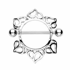 Promo 🔔 LMPiercings NL Tepelpiercing Hart Wit 🌟