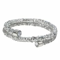 Beste Pirce 🌟 Juleeze Melady Kralen Armband Ø6-7cm (2mm) Zilverkleurig Glas Rond Armband Dames Armbandjes Sieraden Dames 🔥