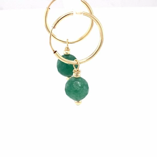 Groothandel 🤩 Pat's Jewels Oorbellen Dames - Oorringen - Goldfilled - Edelsteenhanger - Groen 🧨 6 Groothandel 🤩 Pat's Jewels Oorbellen Dames - Oorringen - Goldfilled - Edelsteenhanger - Groen 🧨 - Afbeelding 4