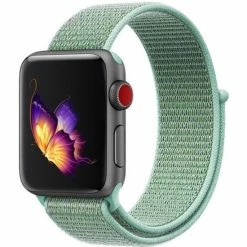 Flash-uitverkoop 😍 RNZV - Apple ⌚ Watch Nylon Sport Loop Band - Groen - Geschikt Voor Apple ⌚ Watch Bandje 42 / 44 Mm - Series 1 2 3 4 5 6 7 SE - Smartwatch IWatch Horloge Band - 42mm 44mm - NYLON - GROEN 🔔