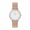 Beste Verkoop 🤩 Cluse Minuit Mesh White, Rose Gold Colour 👍 -Sieraden-horloges Winkel 550x550 775