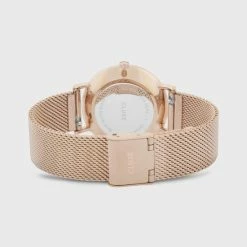 Beste Verkoop 🤩 Cluse Minuit Mesh White, Rose Gold Colour 👍 -Sieraden-horloges Winkel 550x550 777