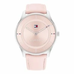 Goedkoopste 😍 Tommy Hilfiger TH1782527 Horloge Dames Staal Zilverkleurig Leren Band 40mm ✔️