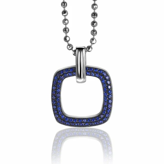 Flash-uitverkoop π Zinzi Zilveren Vierkante Hanger Blauw ZIH1159B π― 4 Flash-uitverkoop π Zinzi Zilveren Vierkante Hanger Blauw ZIH1159B π― - Afbeelding 2