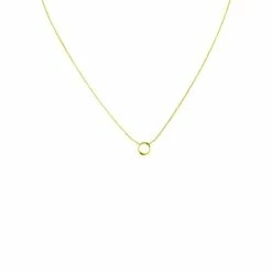 Goedkoop 😉 Silventi 9NBSAM-G190206 Gouden Ketting - Dames - Cirkel - 6,3 Mm Doorsnee - Ankerschakel - 38 + 2,5 + 2,5 Cm - 14 Karaat - Goud 😍