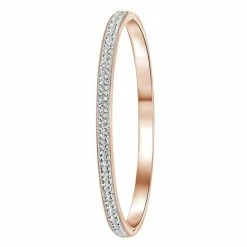Flash-uitverkoop 💯 Lucardi - Dames Armband Roseplated Wit Kristal - Staal - Armband - Cadeau - Stijlvol - Rosékleurig ⭐