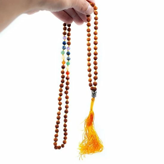 Goedkoop ❤️ Spiru Rudraksha Chakra Edelstenen Buddha Mala – 108 Kralen 💯 4 Goedkoop ❤️ Spiru Rudraksha Chakra Edelstenen Buddha Mala – 108 Kralen 💯 - Afbeelding 2
