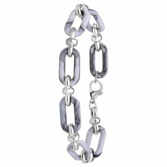 Groothandel ๐ Lucardi - Dames Armband Grijs Gourmetschakel - Bijoux - Armband - Cadeau - 19 Cm - ๐ 3 Groothandel ๐ Lucardi - Dames Armband Grijs Gourmetschakel - Bijoux - Armband - Cadeau - 19 Cm - ๐