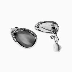 Goedkoop ⭐ Esde2 Druppelvorm Clip-on Oorbellen Dames - Oorclips Met Lichtgrijs Cabochon En Strass ✨ -Sieraden-horloges Winkel 550x550 872