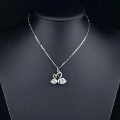 Beste recensies van ✔️ QoF Zilver Ketting 925 Sterling Zwaan Met Swarovski® Kristal - Lengte 45cm ✔️ -Sieraden-horloges Winkel 550x550 908