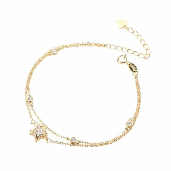 Beste Pirce 𧨠All My Essentials Armband Star - S925 Zilver Met 18 Karaats Goud π 3 Beste Pirce 𧨠All My Essentials Armband Star - S925 Zilver Met 18 Karaats Goud π