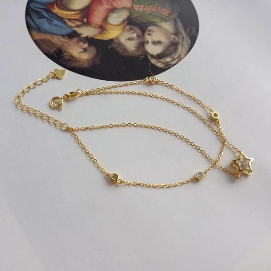 Beste Pirce 𧨠All My Essentials Armband Star - S925 Zilver Met 18 Karaats Goud π 6 Beste Pirce 𧨠All My Essentials Armband Star - S925 Zilver Met 18 Karaats Goud π - Afbeelding 4