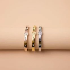 Goedkoop 😀 Lucardi - Dames Guess Stalen Roseplated Bangle 4G Logo - Staal - Armband - Cadeau - Stijlvol - Zilverkleurig 🥰 -Sieraden-horloges Winkel 550x550 926
