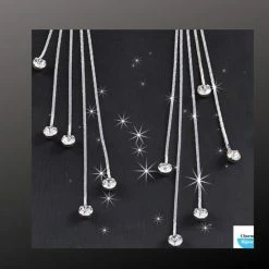 Goedkoop ⌛ Lange Oorbellen- Dubbel - Zilverkleurig-Strass-Charme Bijoux 🌟 -Sieraden-horloges Winkel 550x550 936