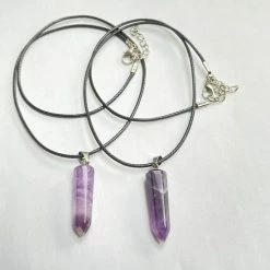 Goedkoopste 💯 Wellness-House | Veterketting Obelisk Amethist | Ketting Met Natuursteen | Amethist | Obelisk | Unisex Ketting | Bescherming | Zen 🛒 -Sieraden-horloges Winkel 550x550 948