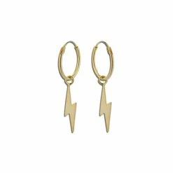 Groothandel ๐คฉ WeLoveSilver Zilveren Oorbellen | Oorring Met Hanger | Zilveren Oorringen Met Hanger, Bliksemschicht โจ