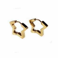 Promo 🎉 Esde2 18mm X 14mm Ster Oorbellen Unisex - Stalen Goud Kleur - Orringen ⌛