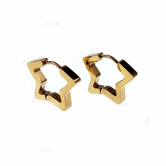 Promo π Esde2 18mm X 14mm Ster Oorbellen Unisex - Stalen Goud Kleur - Orringen β 3 Promo π Esde2 18mm X 14mm Ster Oorbellen Unisex - Stalen Goud Kleur - Orringen β