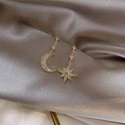 Promo ❤️ Yehwang Oorringen Maan En Ster 14K Vergulde Oorbellen 🌟 -Sieraden-horloges Winkel 550x550 976