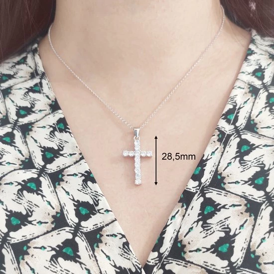 Uitgang 🤩 Blinx Jewels Zilveren Hanger Kruis Steentjes Zirkonia 🌟 4 Uitgang 🤩 Blinx Jewels Zilveren Hanger Kruis Steentjes Zirkonia 🌟 - Afbeelding 2