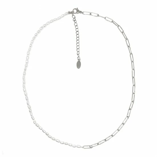 Aanbiedingen π Boho Bijoux Pearls & Chain Necklace - Silver π 3 Aanbiedingen π Boho Bijoux Pearls & Chain Necklace - Silver π