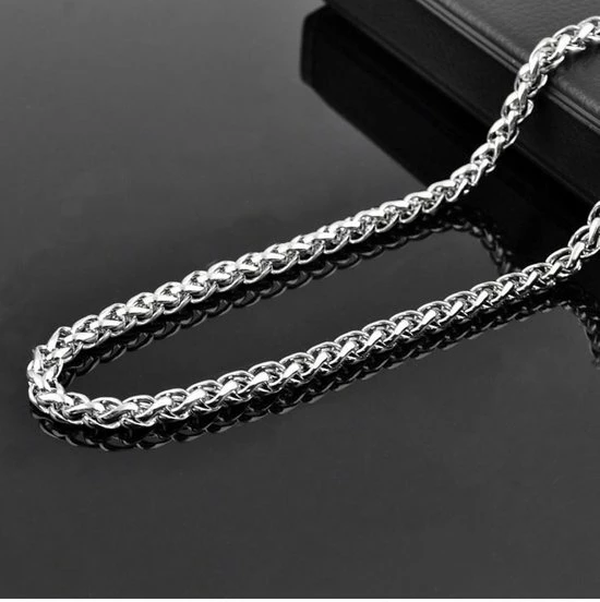 Beste deal π Lazy Cat Stalen Vossenstaart Ketting - Gevlochten Ketting - Edelstaal - 5mm/50cm π 4 Beste deal π Lazy Cat Stalen Vossenstaart Ketting - Gevlochten Ketting - Edelstaal - 5mm/50cm π - Afbeelding 2