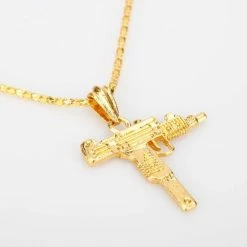 Beste recensies van 😍 Hiden | Metalen Uzi Ketting - Sieraden - Fashion - Mode & Accessoires - Ketting Dames - Ketting Heren - Ketting Mannen - Ketting Vrouwen - Goudkleurig Ketting | Goudkleurig 🔥