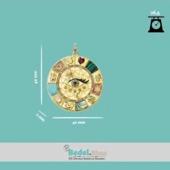 Begroting 🛒 Tracelet - Zilveren Kettingen | Ketting Hanger Geluksamulet XL Gold | ø 43 Mm | 925 Sterling Zilver - 925 Keurmerk Stempel - 925 Zilver Certificaat | Kerst Tip ⭐ -Sieraden-horloges Winkel 550x553 3