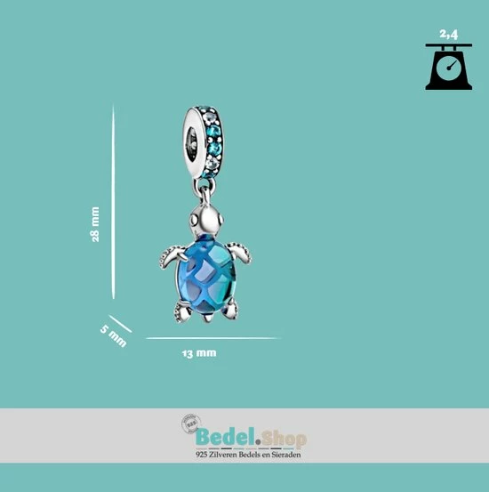 Beste recensies van 🌟 Tracelet - Zilveren Bedel Natuur En Dieren - Schildpad - 925 Sterling Zilver - Met Murano Glas ⭐ 6 Beste recensies van 🌟 Tracelet - Zilveren Bedel Natuur En Dieren - Schildpad - 925 Sterling Zilver - Met Murano Glas ⭐ - Afbeelding 4