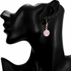 Nieuw 🔥 Liefs Jade Oorbellen Dames | Oorhangers Dames | Goudkleurige Oorbellen Met Roze Hanger | Schoencadeautje Sinterklaas | Black Friday 2022 | Kerst | Kerstcadeau Voor Vrouwen ❤️ -Sieraden-horloges Winkel 550x554