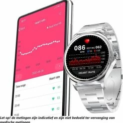 Goedkoop 🛒 Belesy® MARS - Smartwatch Dames - Smartwatch Heren - Horloge - Bloeddruk - ECG - Stappenteller - 1.3 Inch - Kleurenscherm - Full Touch - Zilver - Staal - Schakel 🔔 36 Goedkoop 🛒 Belesy® MARS - Smartwatch Dames - Smartwatch Heren - Horloge - Bloeddruk - ECG - Stappenteller - 1.3 Inch - Kleurenscherm - Full Touch - Zilver - Staal - Schakel 🔔 -Sieraden-horloges Winkel 550x560 2